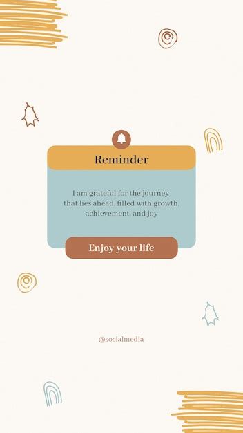 Erinnerung Zitate Instagram Geschichten Vorlage PSD Design Social Media