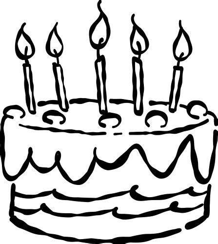 Birthday Cake Cartoon Drawing Royalty Free Vector Image