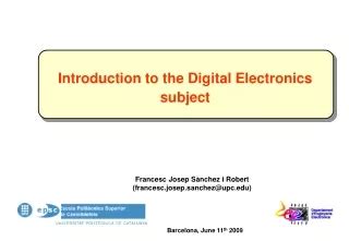 PPT Introduction To Digital Electronics PowerPoint Presentation Free