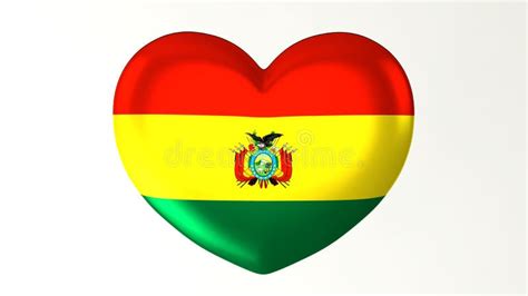 Heart Shaped Flag D Illustration I Love Bolivia Stock Illustration