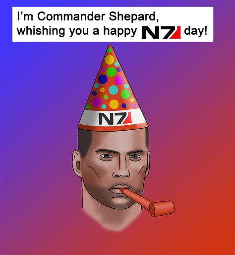 To celebrate my first N7 day, I created this. : r/masseffect