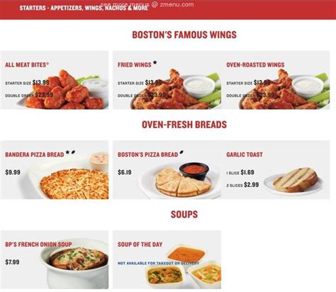 Online Menu Of Boston Pizza Restaurant Steinbach Manitoba R5g Zmenu