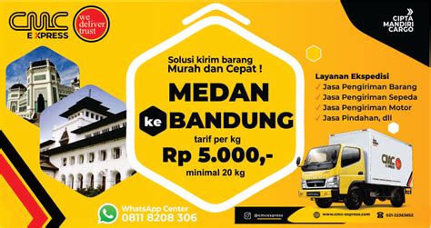 Ekspedisi Medan Ke Bandung Murah Tarif 5 000 Per Kg Min 20 Kg 2024