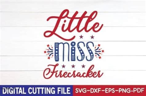 Little Miss Firecracker Svg Graphic By Digital Svg Design Stor · Creative Fabrica