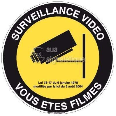 AUA SIGNALETIQUE Panneau Surveillance Vidéo Vous êtes Filmés 02 Ø