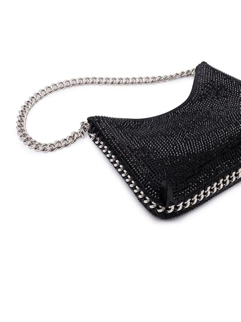 Stella Mccartney Falabella Zip Mini Shoulder Bag Black Farfetch