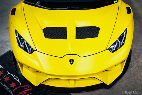 Yellow Wrap On Libertywalk Lamborghini Huracan LP610 4 BenLevy