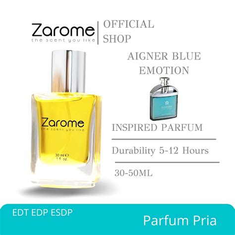 Jual ORIGINAL Zarome Parfum Pria Aroma Aigner Blue Emotion Shopee