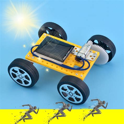 HellobyeSolar Car DIY Toy Set Solar Powered Car Kit Educational