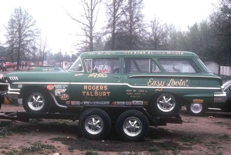 Rogers And Talbert 58 Chevy Wagon 1975 Dragway 42 Todd Wingerter Photo