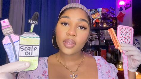 Asmr Lice Check With Paper Products 💆🏽‍♀️🔦 Layered Sounds Mouth