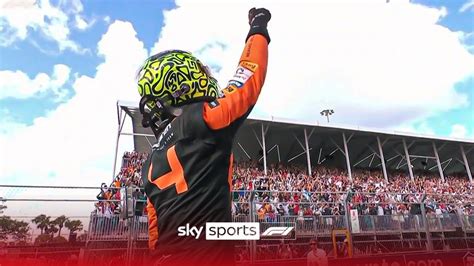 Miami Gp Lando Norris Crosses The Line To Win Maiden Grand Prix In