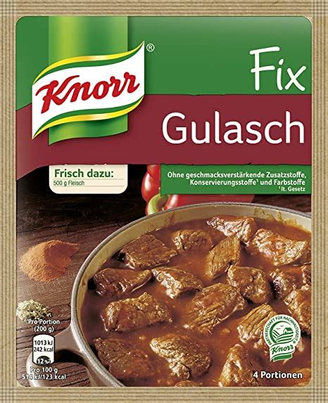 Knorr Fix Goulash Gulasch Pack Of 4 Goulash Gourmet Recipes Recipes