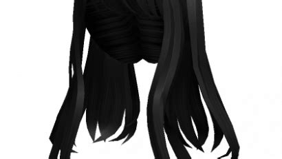 Loose Long Bangs Anime Pigtails In Black Roblox Id Code