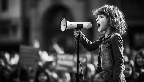 Premium Photo A Picture Of A Young Activist Giving A Speech At A