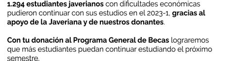 Pontificia Universidad Javeriana Juntos Por Nuestros Estudiantes