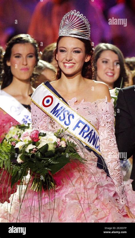 Delphine Wespiser Reacts After Being Crowned Miss France Next To Laury