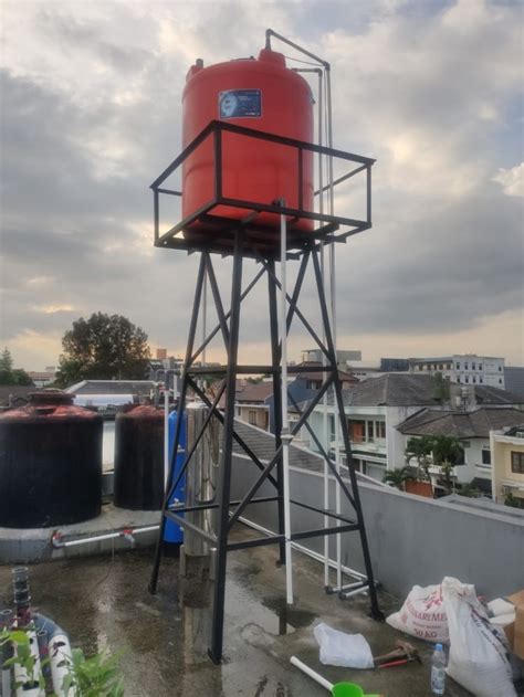 Menara Tangki Air Rumah Proses Pemasangan Tangki Air Stell Rumah