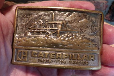 Vintage Brass Old Caterpillar Track Type Crawler Tractor Belt Etsy