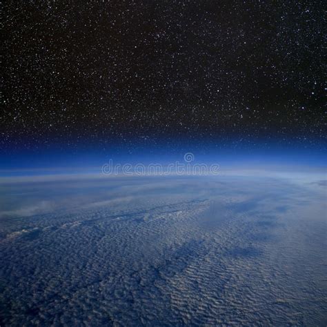 High Altitude View Of The Earth At Night Stock Photo Image Of Science