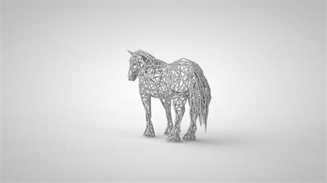 Atlar Stl Model 3d Baskı Için Stl Dosyası 3d Tasarım Dekoratif Çizim