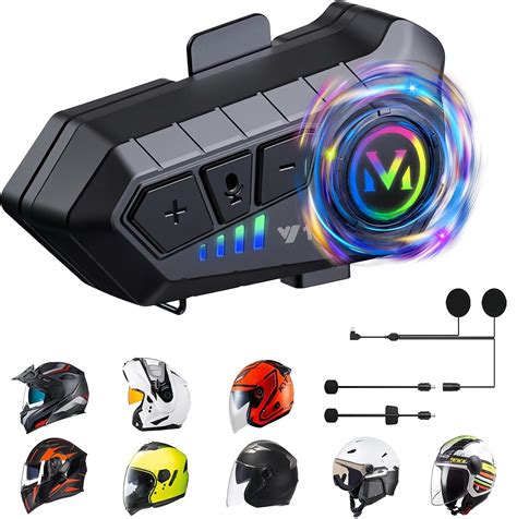 Amazon.com: Motorcycle Helmet Bluetooth Headset with Great Sound,Loud ...