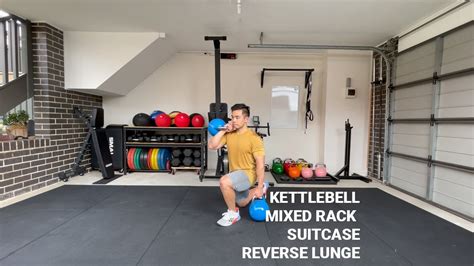 Kettlebell Mixed Rack Suitcase Reverse Lunge Trainifier Exercise Library Youtube