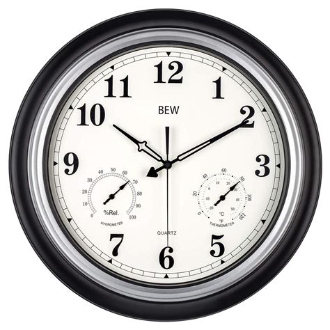 Bew Large Outdoor Clock For Patio Inch Retro Waterproof Outdoor