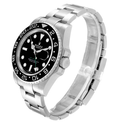 Rolex Gmt Master Ii Black Dial Bezel Steel Mens Watch Box Card