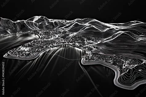 Technical Aerial Visual D Lidar Gis Aerial Map Satellite Scan Model