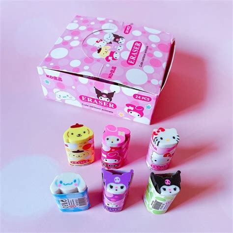 Sanrio Kuromi Chinamorol My Melody Character Head Rubber Eraser Cute