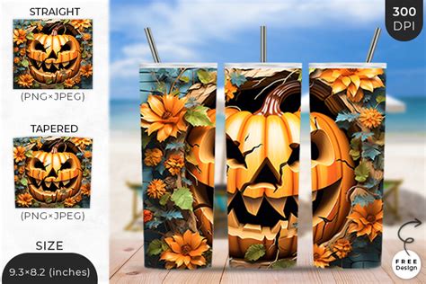 D Halloween Oz Tumbler Wrap Design Graphic By Hurairagraphics