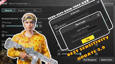 NEW UPDATE 2 9 0 BEST SENSITIVITY CODE CONTROL SETTINGS PUBG MOBIL