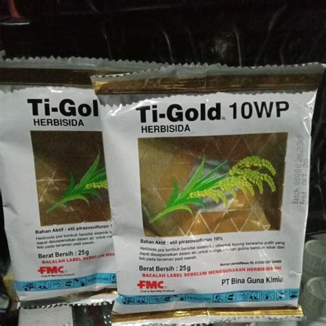 Jual Herbisida Pra Tumbuh Padi Ti Gold 10 WP Kemasan 25 Gr Shopee