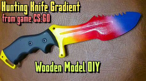 Hunting Knife CS GO how to make from wood | Охотничий Нож КС ГО как ...