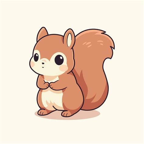 Cute Squirrel Cartoon Vector Illustration Vector Art At Vecteezy