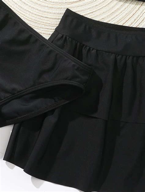 Tween Girl 3packs Wrap Cross Bikini Set Layered Hem Beach Skirt Summer Beach For Sale