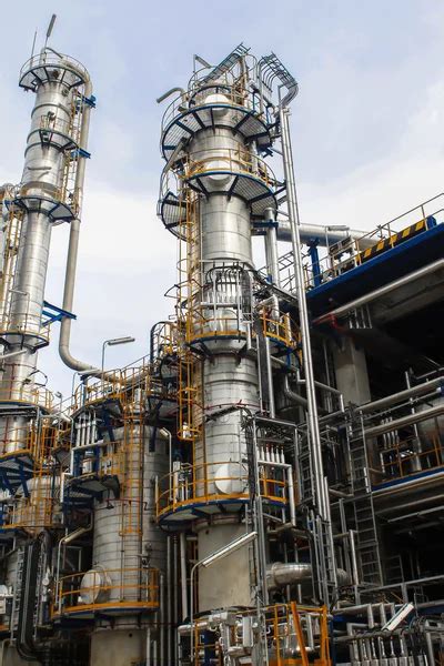 Oil And Gas Refinery In Vintage Processing Stock Photo By ©lagereek