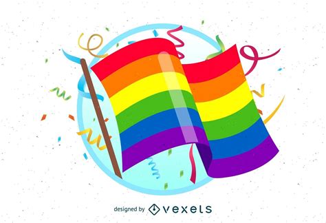 Baixar Vetor De Bandeira Do Orgulho Gay Confete