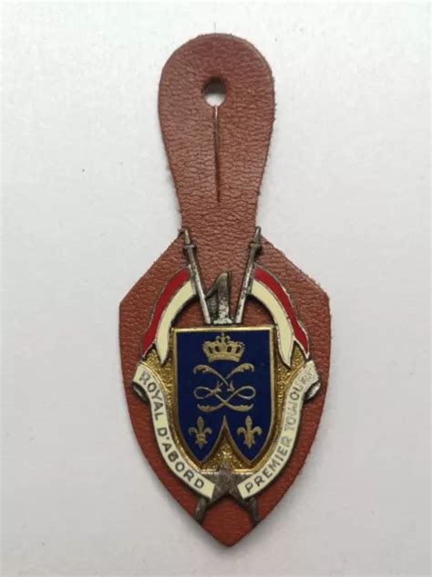 INSIGNE ABC 1 Regiment De Dragons Drago Paris Dos Guilloché G1608