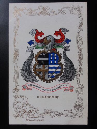 Devon Ilfracombe Heraldic Coat Of Arms C1905 Pub By Ja Ja Ebay