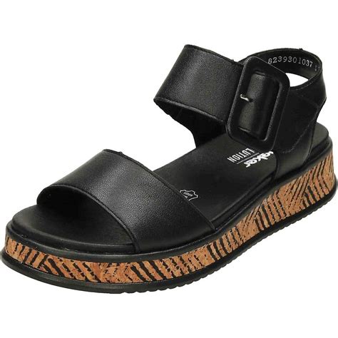 Rieker Evolution Sandal W0800 00 Black Leather Mc Ginleys