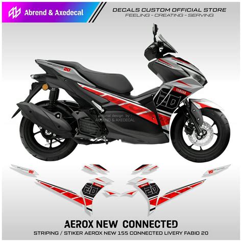 Striping Aerox New Connected Livery Fabio Motorcycle Sticker Yamaha