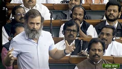 Rahul Gandhi Speaks In Lok Sabha Questions Gautam Adanis Meteoric Rise