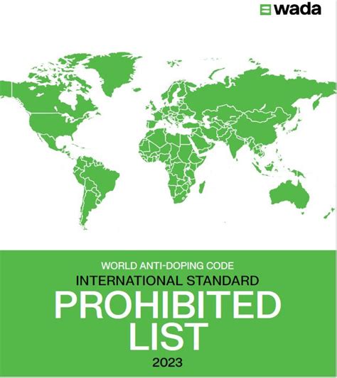 WADA Prohibited Substance List 2023 Athletics SWD