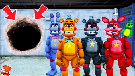 Rockstar Fnaf 6 Animatronics Prison Break Gta 5 Mods For Kids Fnaf