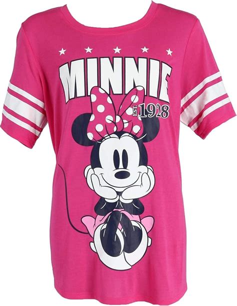 Disney Minnie Mouse Plus Size Short Sleeve Jersey Shirt 1x Pink Clothing