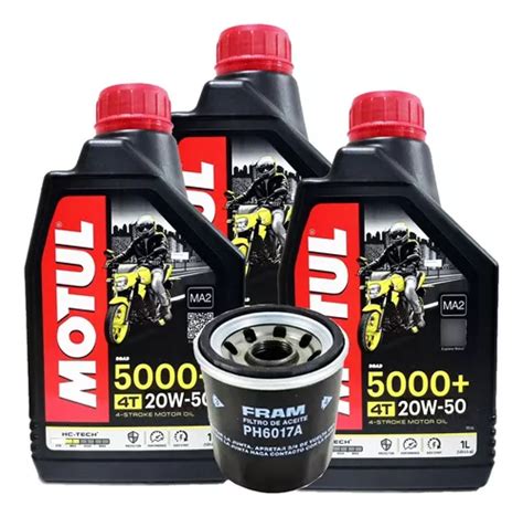 Kit Troca Oleo E Filtro Kawasaki Ninja 300 Motul 5000 20w50 Frete grátis