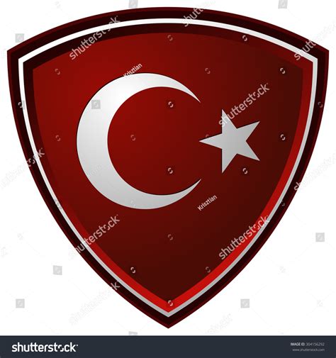 Turkey Emblem Vector Illustration Stock Vector Royalty Free 304156292