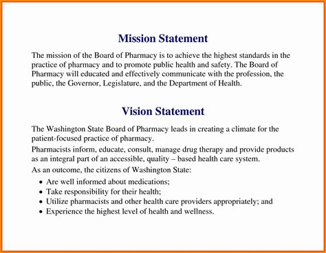 Health And Safety Vision Statement Examples